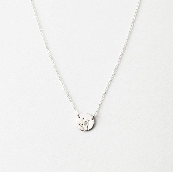 “I Love You” Sign Language ASL Minimalist Necklace - Picture 5 of 16